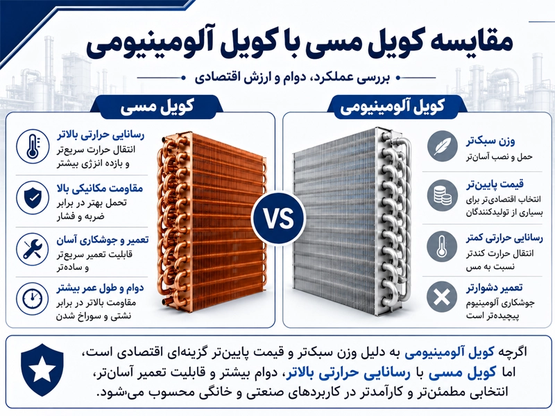 مقایسه کویل مسی و آلومینیومی